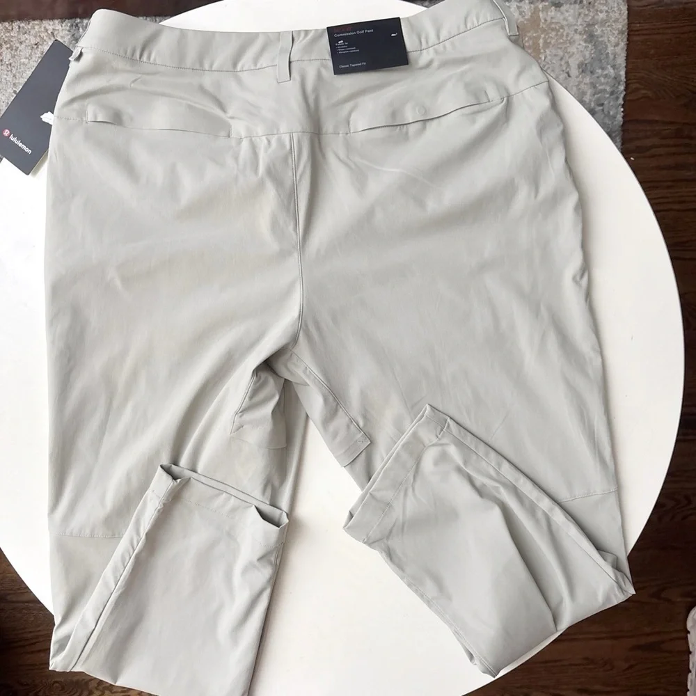Lululemon Men’s Commission Golf Pants 34x27 Raw Linen New Classic Tapered